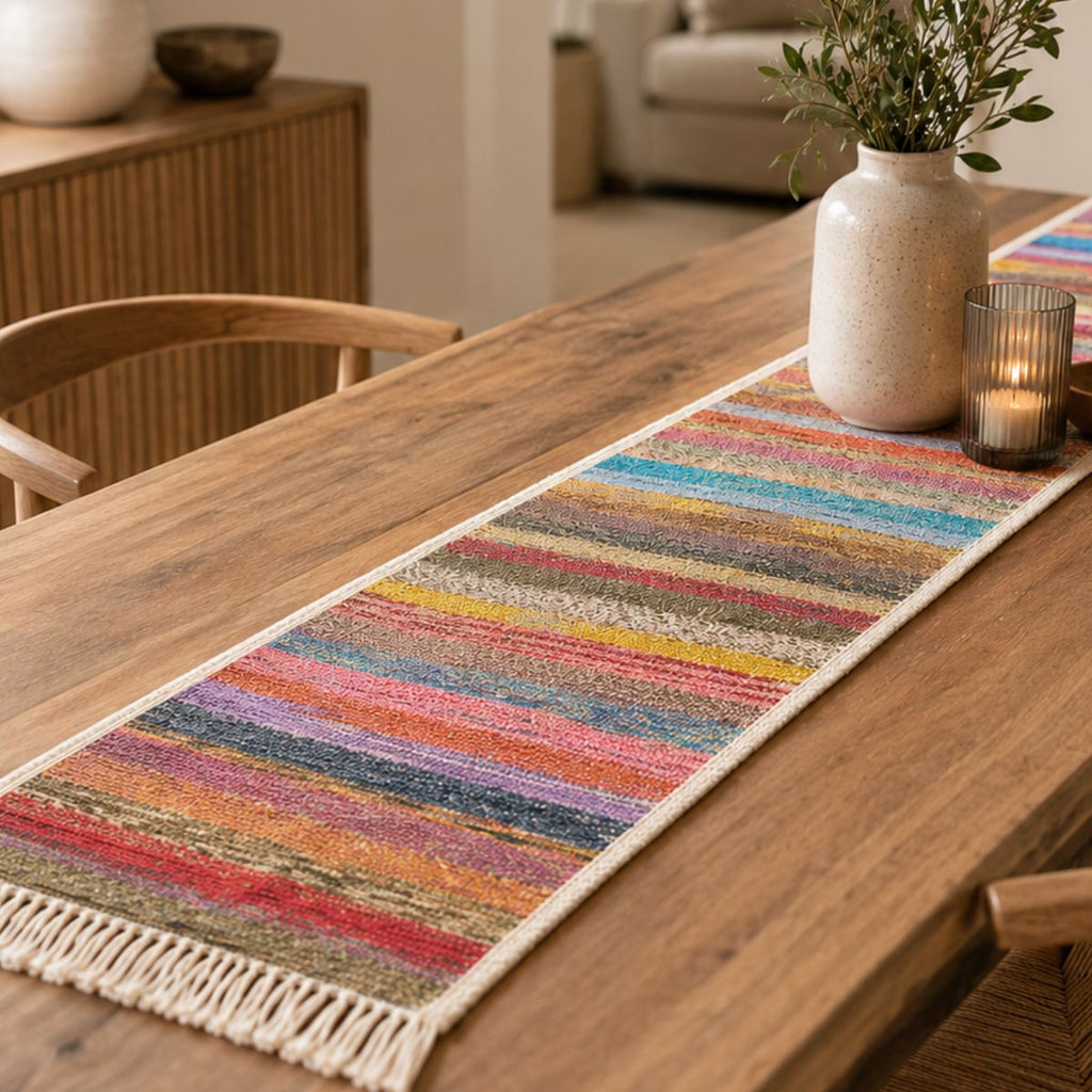 Chemin de table upcyclé issu du commerce équitable