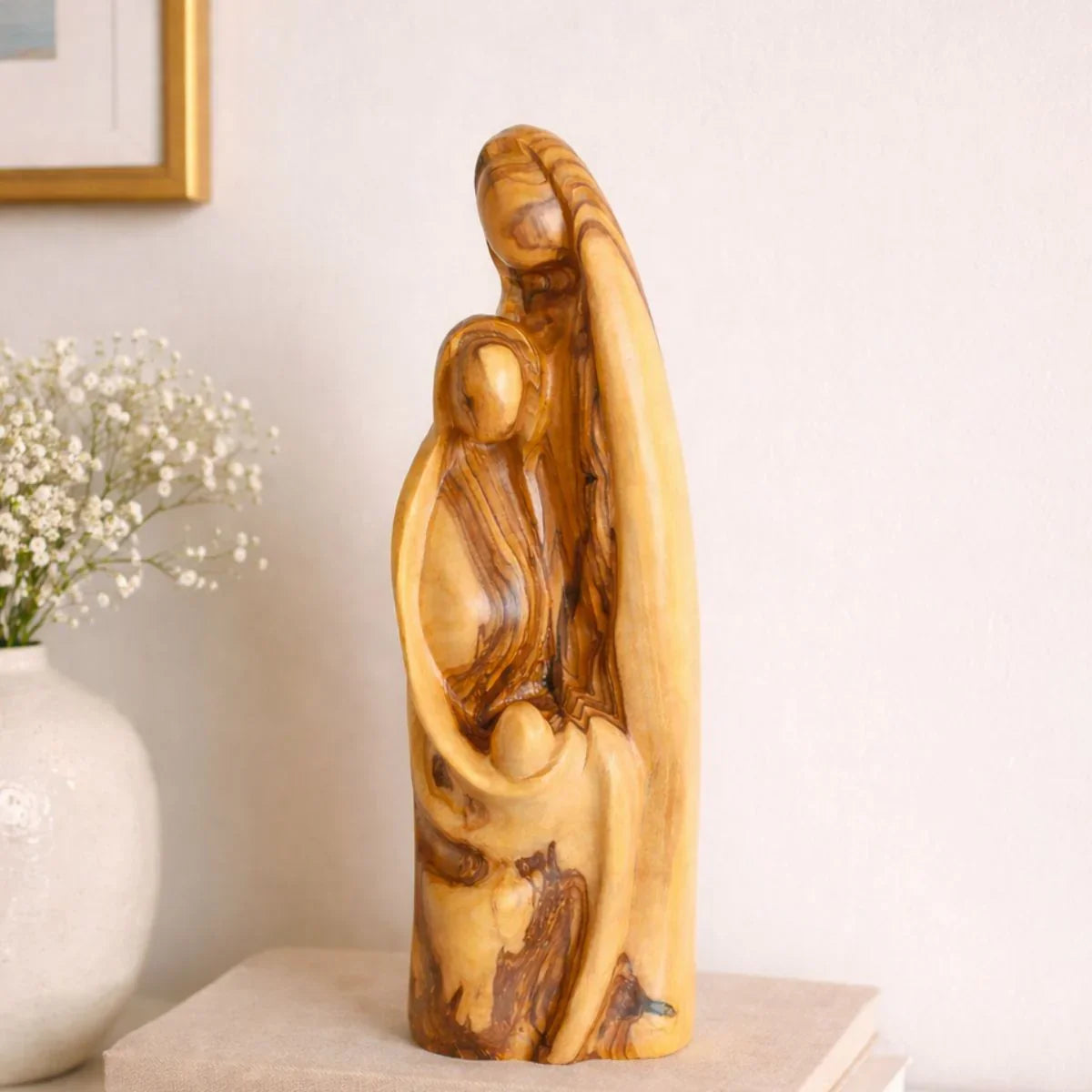 Sainte Famille en bois d'olivier