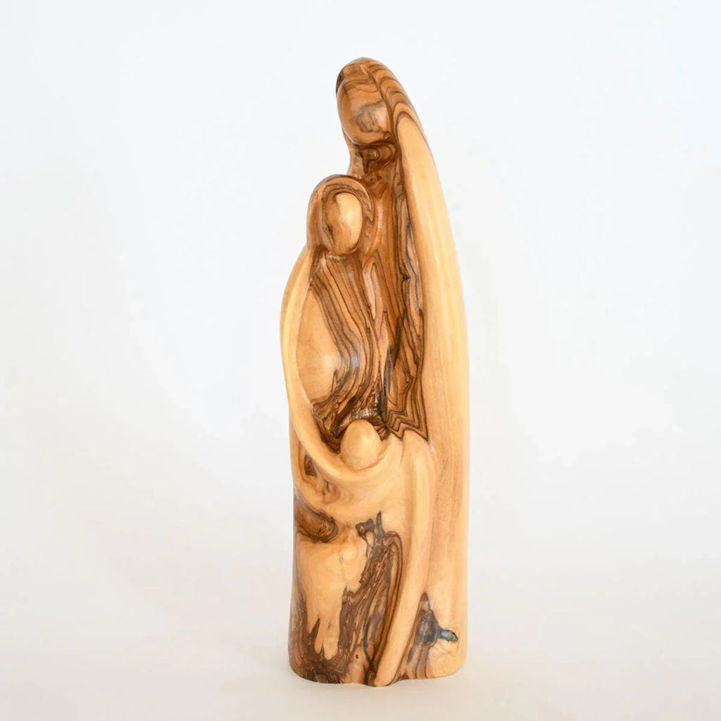 Sainte Famille en bois d'olivier