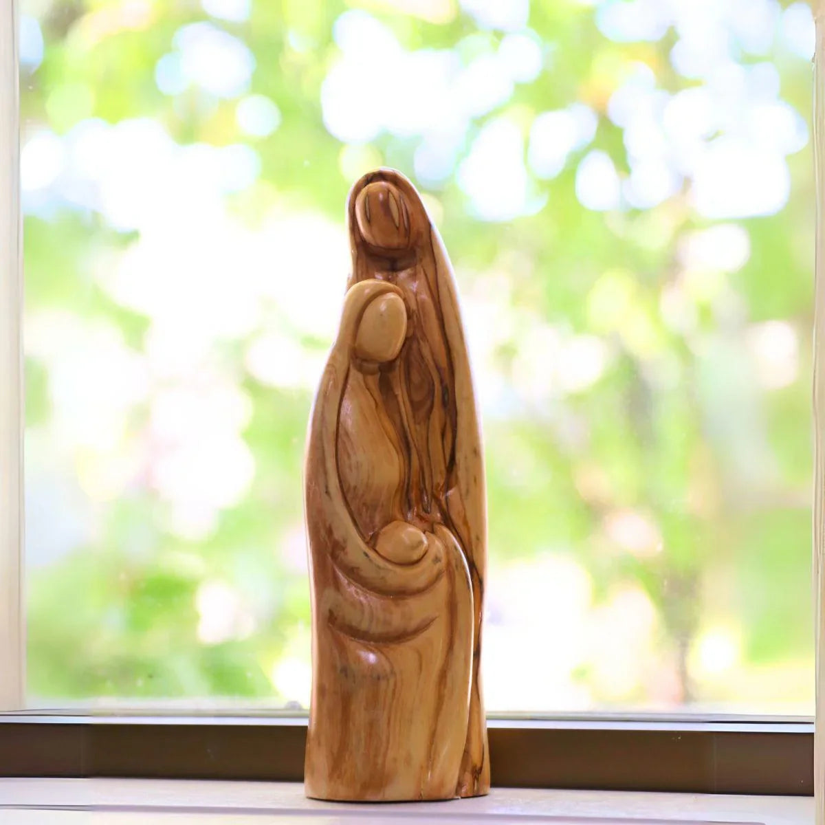 Sainte Famille en bois d'olivier