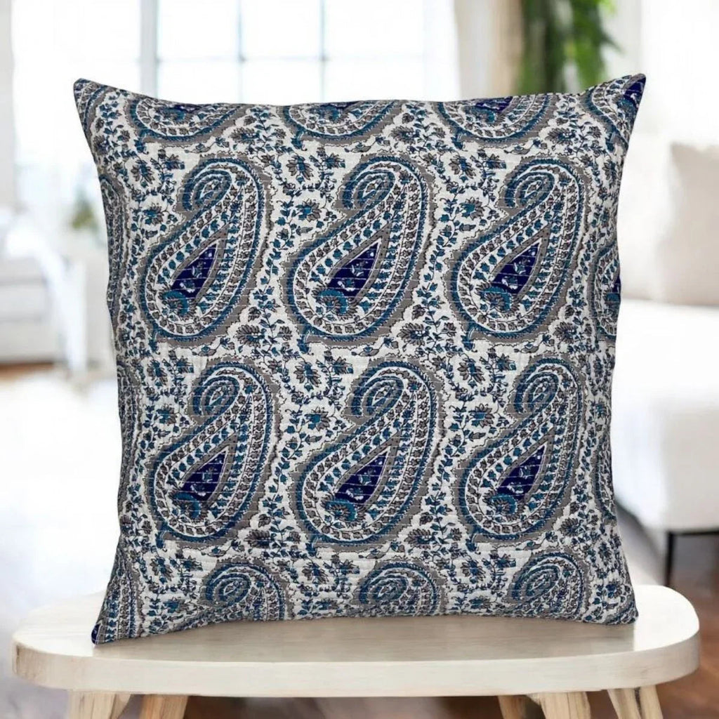 Housse de coussin en coton Paisley