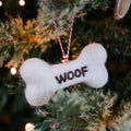 Os à croquer pour chien en feutre, ornement de Noël