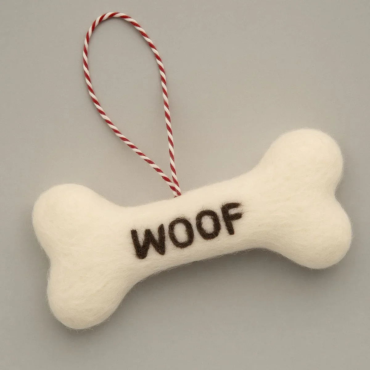 Os à croquer pour chien en feutre, ornement de Noël