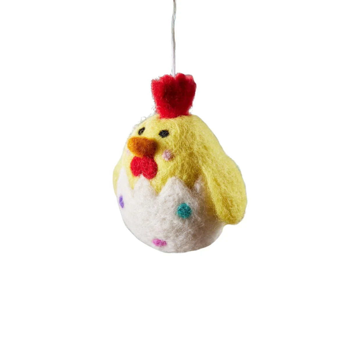 Décoration Poussin en Feutre dans un Œuf