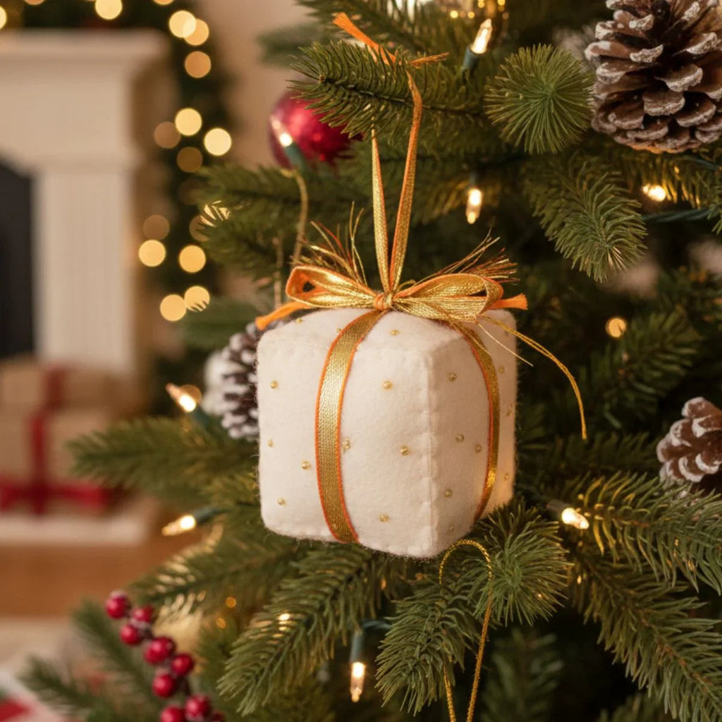 Décoration de Noël en forme de cadeau
