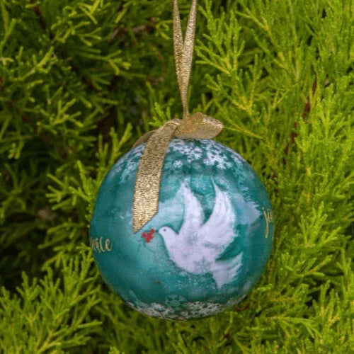 Boule de Noël Colombe Joie et Paix