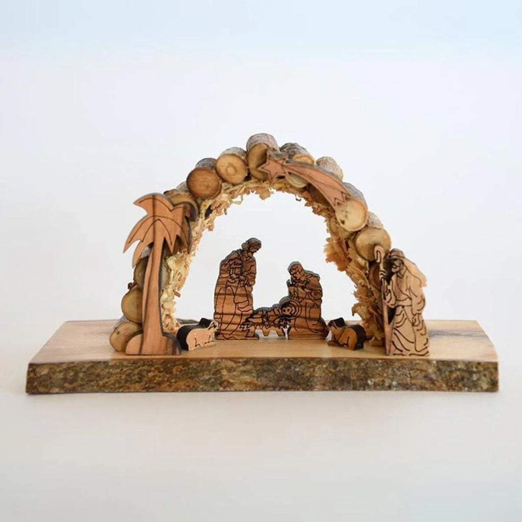 Crèche de Noël en bois