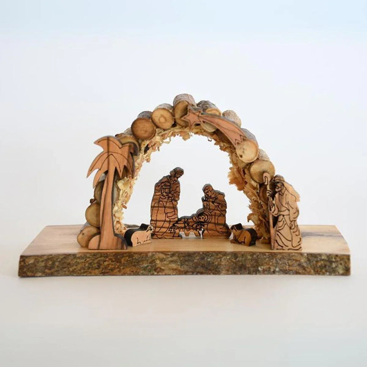 Crèche de Noël en bois
