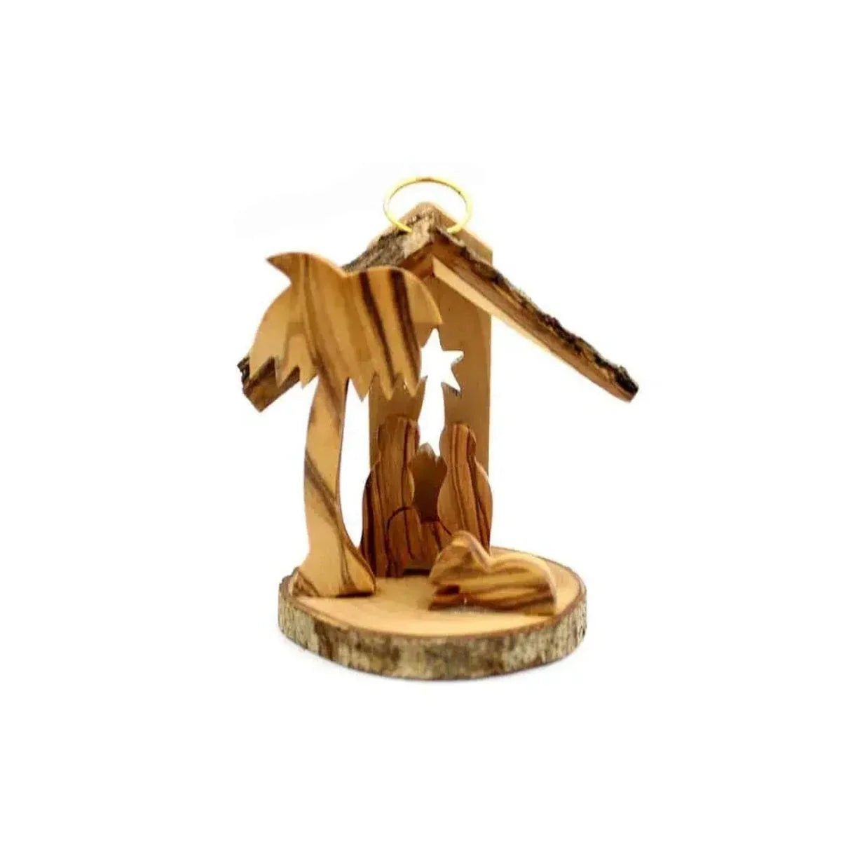 Décoration d'arbre en bois d'olivier