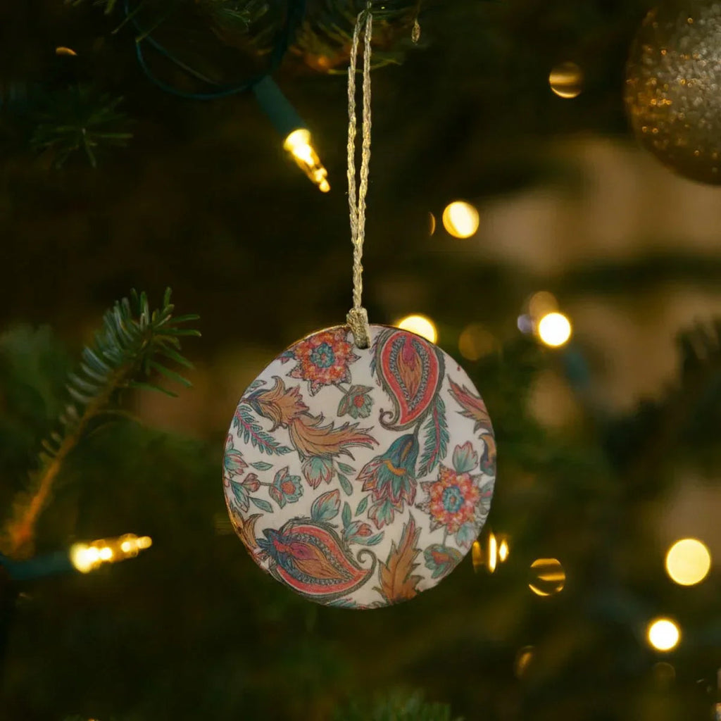 Décoration de Noël ronde en résine
