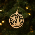 Ornements de Noël en bois de pin pour bougies chauffe-plat